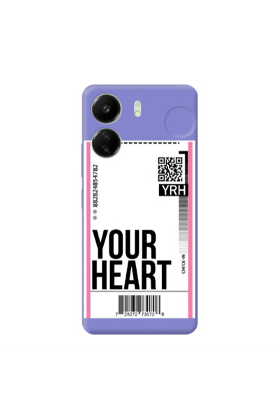 Other Xiaomi Redmi 13C Your Heart YRH Purple Colored Silicone TPU Θήκη