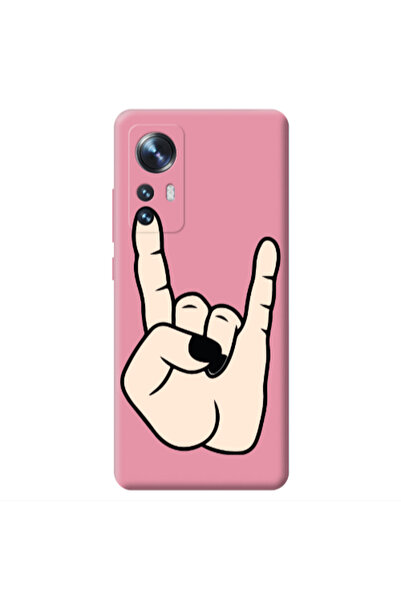 Other Xiaomi Mi 12 Rock Pink Colored Silicone TPU Θήκη