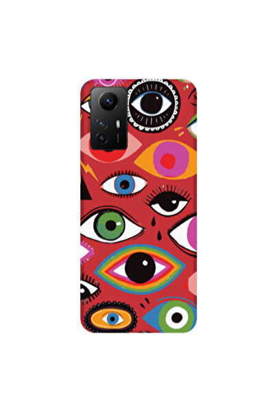 Other Xiaomi Redmi Note 12s Colorful eyes Red Colored Silicone TPU Θήκη
