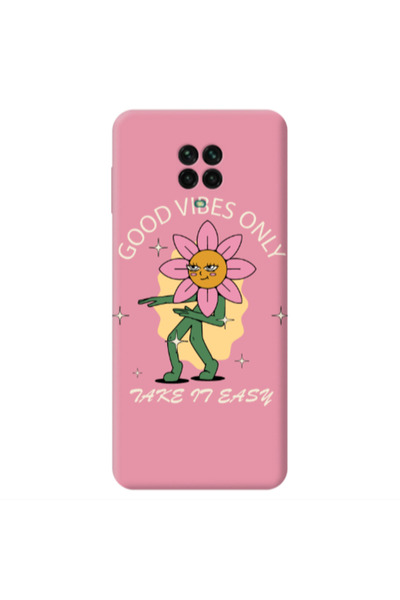 Other Xiaomi Redmi Note 9 Pro Good Vibes Only Pink Colored Silicone TPU Θήκη