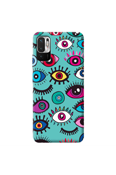 Other Xiaomi Redmi Note 10 Pro 5G Multiple eyes Turquoise Colored Silicone TP...