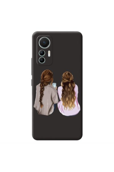 Other Xiaomi Mi 12 Lite Friends Black Colored Silicone TPU Θήκη