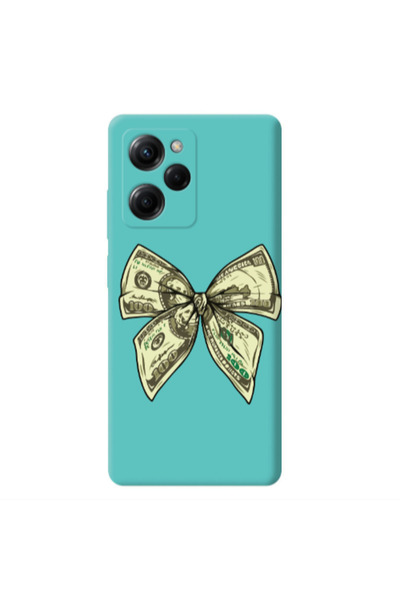 Other Xiaomi Poco X5 Pro Bowtie Dollars Turquoise Colored Silicone TPU Θήκη