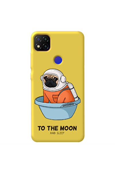 Other Xiaomi Redmi 9c To the moon Yellow Colored Silicone TPU Θήκη