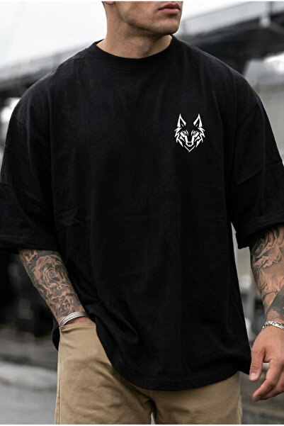 qubo sportswear & company Unisex Oversize εμπριμέ βαμβακερό μπλουζάκι με κοντ...