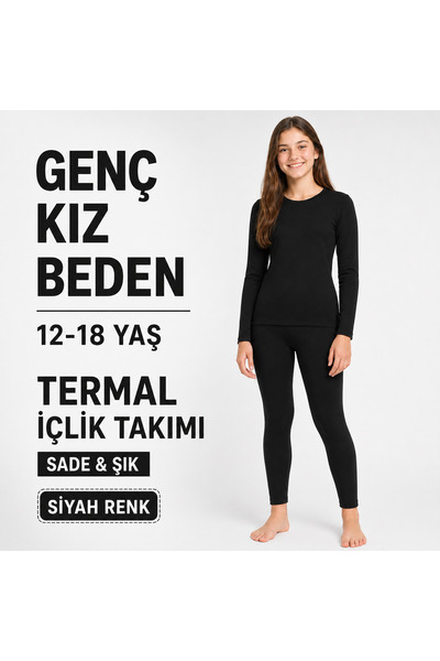don-x |   Teenage Girls School Thermal Suit Winter Cotton (Black)