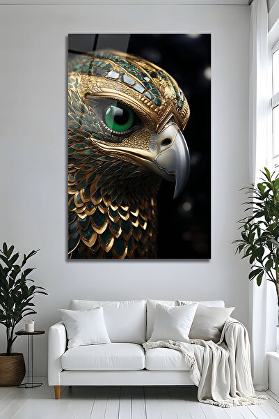 Parıltı Yayınları B&G DESIGN Imprimare UV cu vultur verde cu detalii aurii Pi...