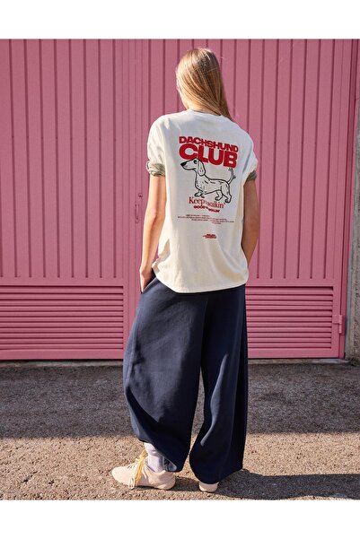 cto your style Tricou unisex supradimensionat cu imprimeu – Imprimeu pe spate...