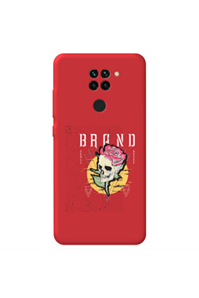 Other Xiaomi Redmi Note 9 Skull Roses Red Colored Silicone TPU Θήκη