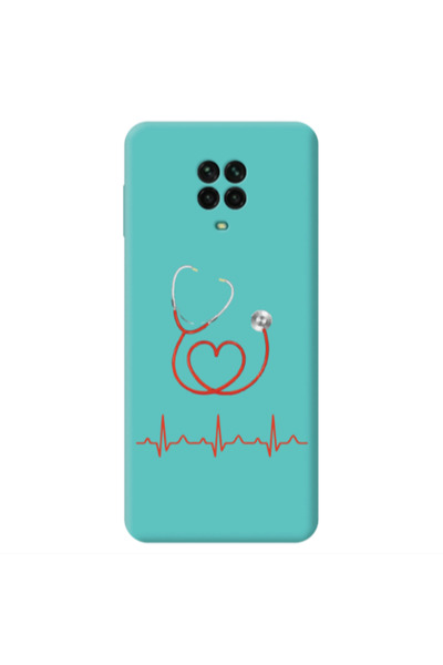 Other Xiaomi Redmi Note 9 Pro Stethoscope Turquoise Colored Silicone TPU Θήκη