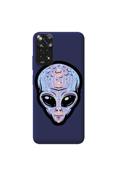 Other Xiaomi Redmi Note 11 4G Alien Dark blue Colored Silicone TPU Θήκη