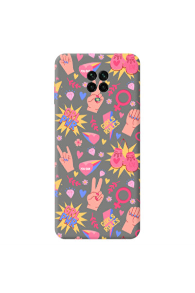 Other Xiaomi Redmi Note 9 Pro Grl Pwr 2 Grey Colored Silicone TPU Θήκη