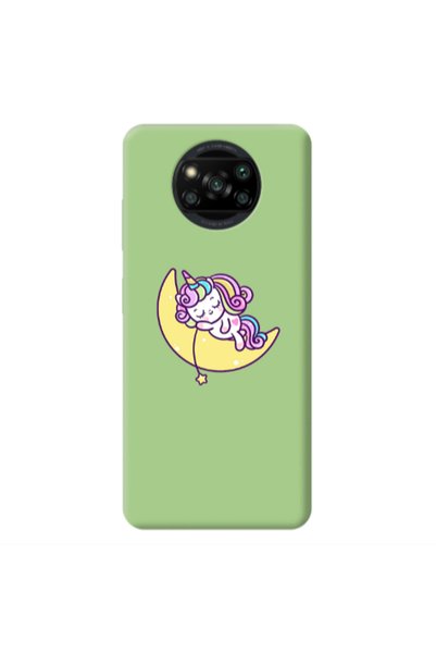 Other Xiaomi Poco X3 /X3 Pro Sleeping horse Light Green Colored Silicone TPU ...
