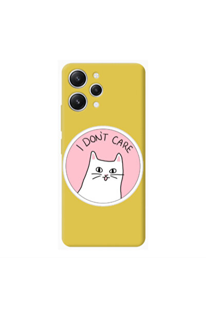 Other Xiaomi Redmi 12 I dont Care Yellow Colored Silicone TPU Θήκη