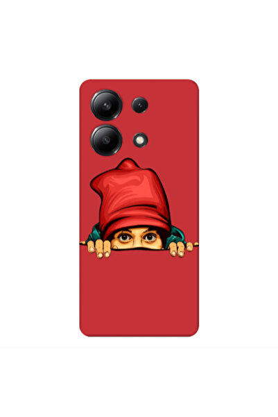 Other Xiaomi Redmi Note 13 4G Hidden Girl Red Colored Silicone TPU Θήκη