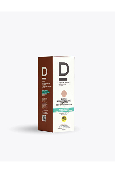 Dermoskin Tinted Uv Invisible Zinc Cica Sun Cream Spf50 50 ml
