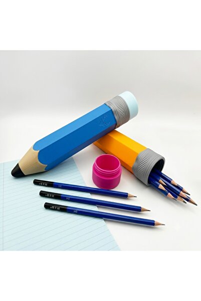 TREDO Giant Pencil Design School Pencil Holder - Fun Desktop Organizer with E...