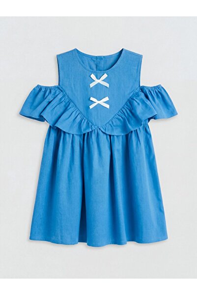 LC Waikiki Lcw Kids Blue Girls' Bow Dress
