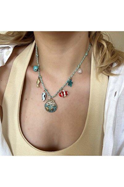 Alice İsstanbul Steel Sea Charm Necklace