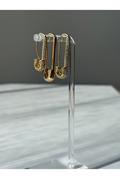 BERFACCESSORIES 3-Piece Gold Hook Earrings
