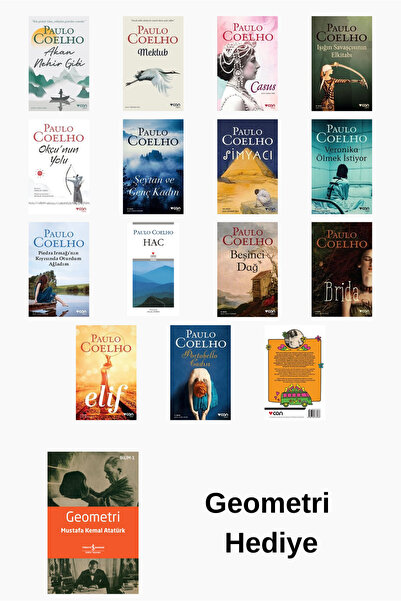 CAN Paulo Coelho 15 Kitap Seti + Geometri