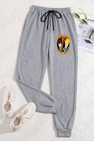 ZOKAWEAR بنطلون رياضي مطبوع عليه Beavis And Butt head Metal Colors Rock Out ل...