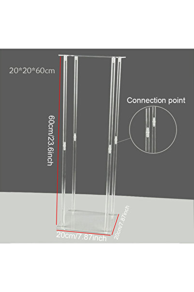 Choice1 Height 60cm Flower Basket Storage Rack Acrylic Vases Wedding Centerpi...