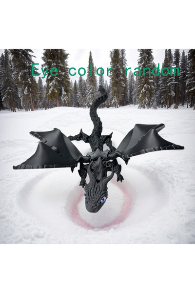 choice2 Black 39.5Cm/15.55In 3D Printed Dragon Moveable Joints Animal Model H...