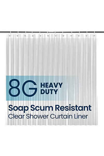 Choice 180x200cm 1pc Heavy Duty Clear Shower Curtain Liner with Metal Grommet...