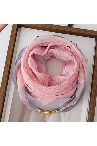 choice2 Pink Magnetic Neck Scarf, Knot Free, Can Be Worn in One Second, Enhan...