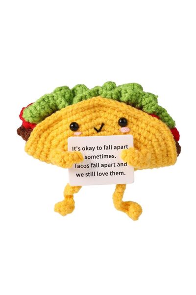 Choice A Positive Support Taco, Inspirational Crochet Taco Encouragement Knit...