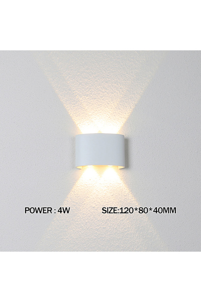 Choice16 Warm White (2700-3500K) 4W LED Wall Light Outdoor Waterproof IP65 Po...