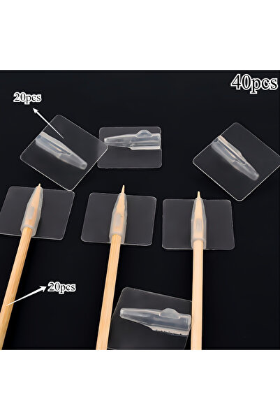 Choice 40pcs Transparent plastic sticky flower tape, with bamboo sticks, suit...