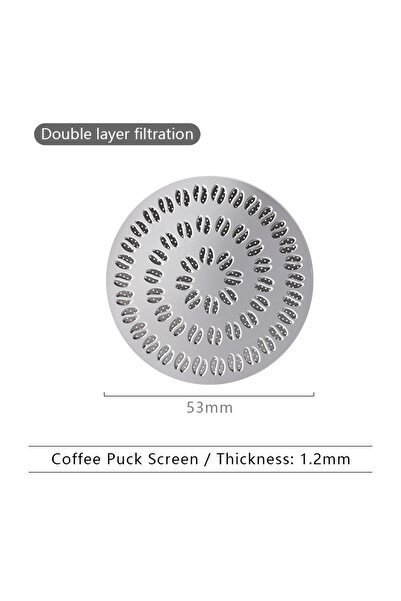 Choice1 53mm Filter Screen Reusable Metal 51/53/58mm Double Coffee Filter Fin...