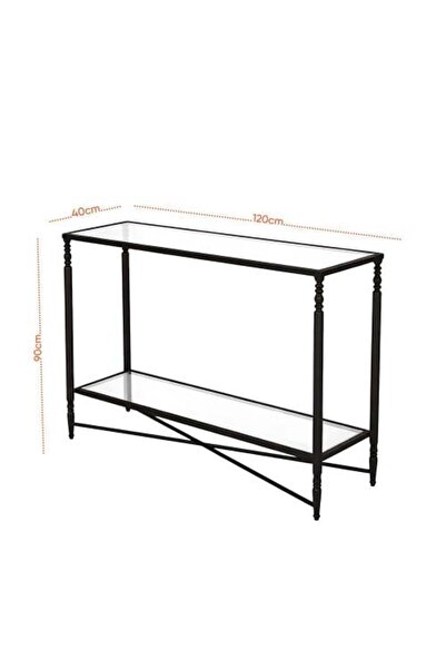Telal Metal and Glass Console