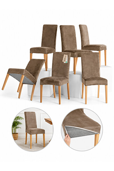 delfin HomeRoy Huse Catifea pentru Scaune – Set 6 Bucăți