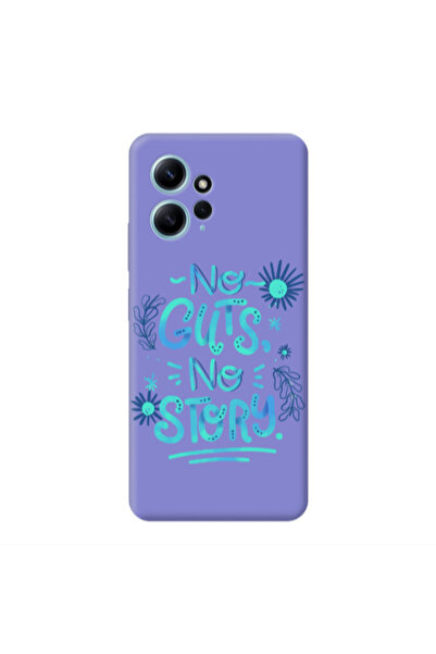 Other Xiaomi Redmi Note 12 4G No guts no story Purple Colored Silicone TPU Θήκη