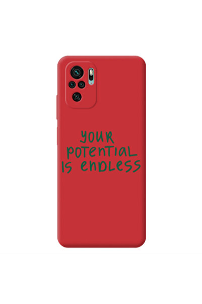 Other Xiaomi Redmi Note 10S Your potential is endless Red Colored Silicone TP...
