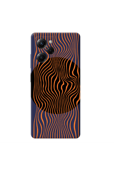 Other Xiaomi Poco X5 Pro Trapezoidal lines Dark blue Colored Silicone TPU Θήκη
