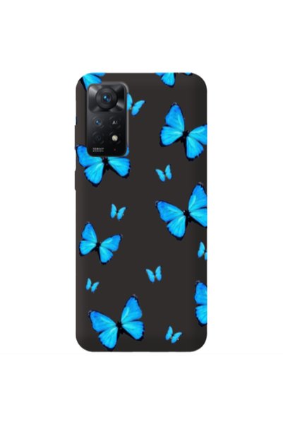 Other Xiaomi Redmi Note 11 4G Mix Butterfly Black Colored Silicone TPU Θήκη