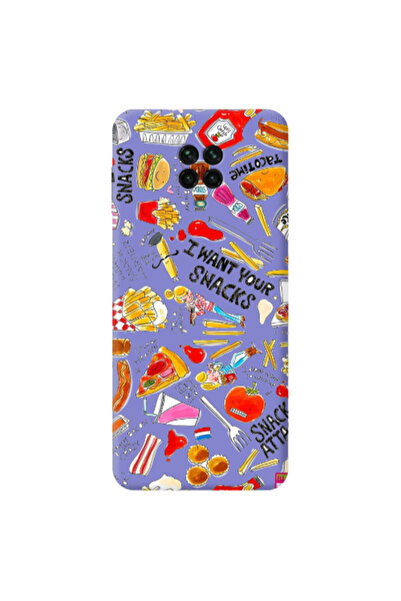Other Xiaomi Redmi Note 9 Pro Snack attack Purple Colored Silicone TPU Θήκη