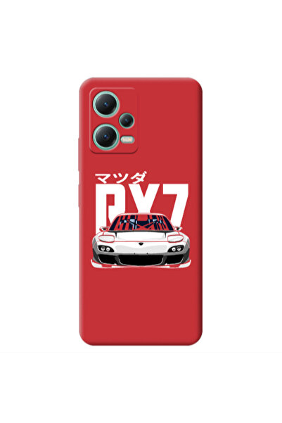 Other Xiaomi Redmi Note 12 Pro 5G Car Rx7 Red Colored Silicone TPU Θήκη