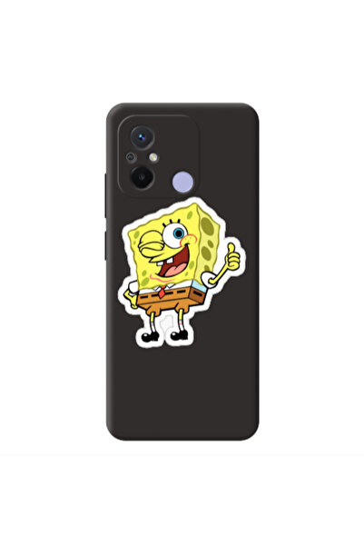 Other Xiaomi Redmi 12C spongebob2 Black Colored Silicone TPU Θήκη