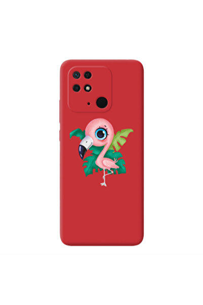Other Xiaomi Redmi 10C Swan Red Colored Silicone TPU Θήκη