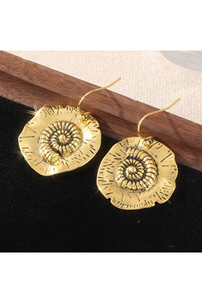 Choice أقراط ذهبية على شكل حلزون بتصميم عتيق مخصص من GOLD A139 للنساء، أنيقة ...