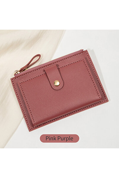 Choice4 QB342-Pinkpurple Minimalist and fashionable women's short card bag, u...