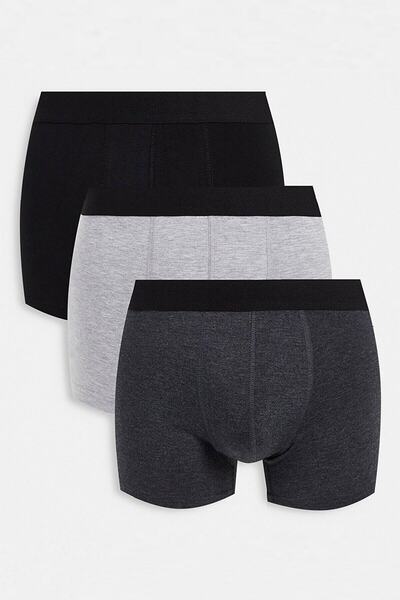 BLACK SWALLOW Men's Mixed Color 3 Pack Cotton Lycra Boxers