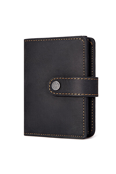 Choice1 black HUMERPAUL Crazy Horse Leather Mens Wallet with RFID Blocking Ca...