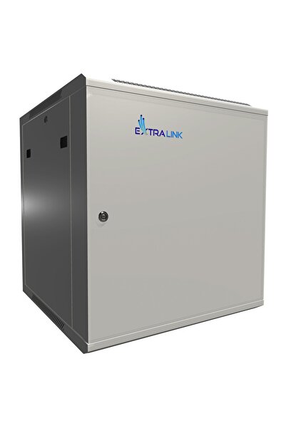 Extralink 12U 600x600 ASP Gri |   Dulap rack |   montat pe perete, ușă metalică