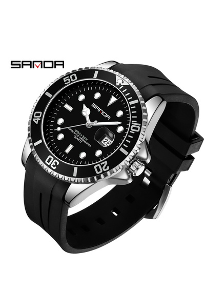 Choice1 black SANDA Hot Sell Men Quatrz Watch Sport Mens Watches Top Brand Lu...